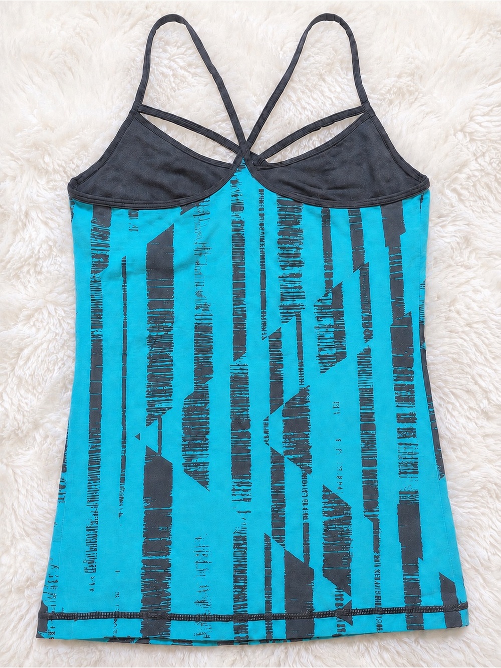 Unity ~ Turquoise/Gray Abstract Print Workout Set ~ S - Picture 3 of 8